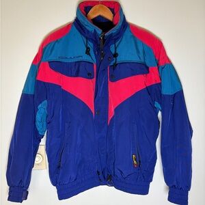 Couloir Winter Jacket Vintage  44, Color block, hidden zipper hood